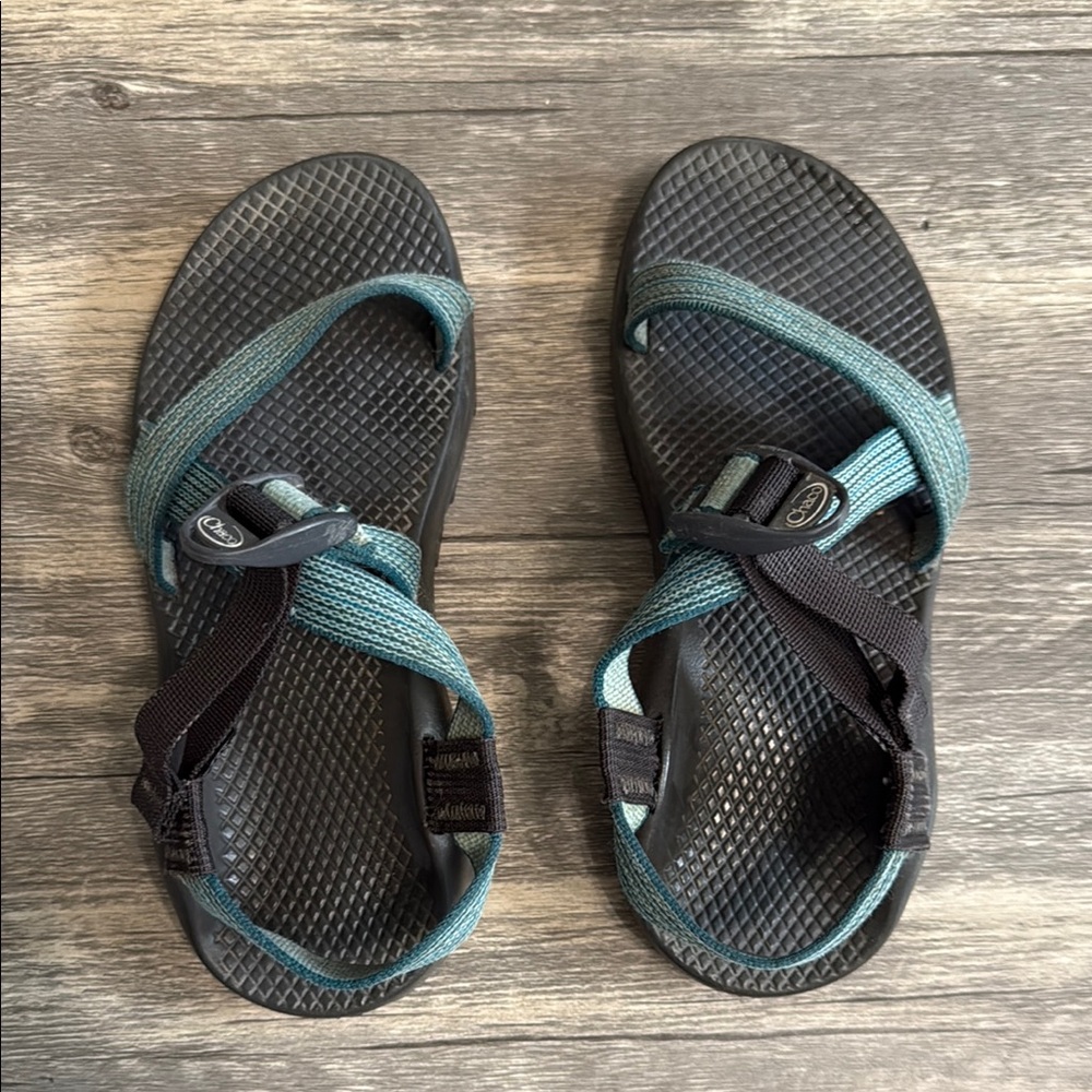 Teal and Black Chaco Sandals Size 7